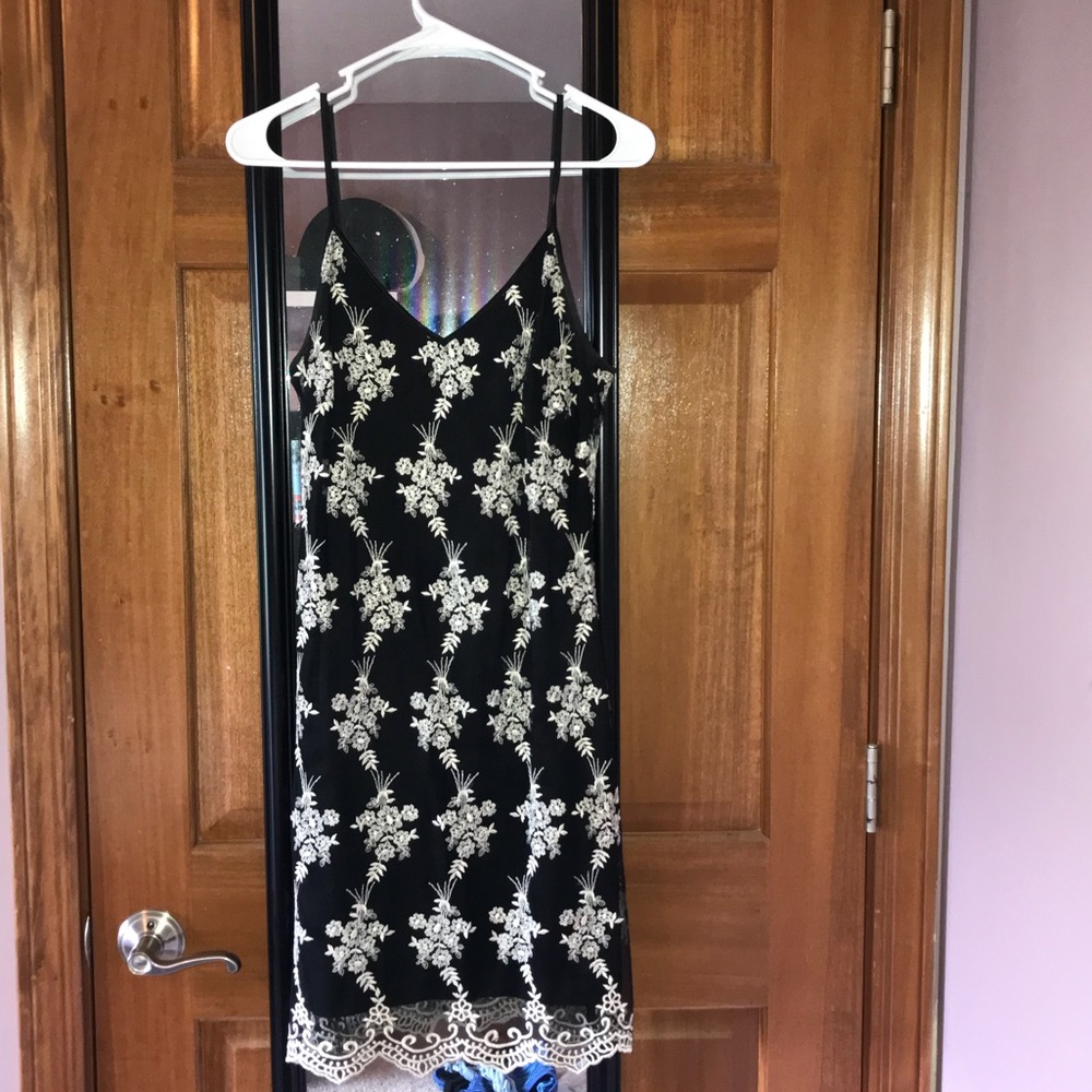 Black floral dress